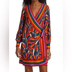 NWT Farm Rio - Toucan Rainbow Wrap Dress